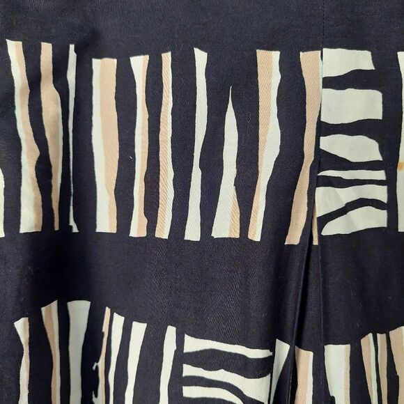 Talbots 100% Cotton Tribal Tiger Striped A-Line Petite Skirt Sz 4P - Picture 4 of 9